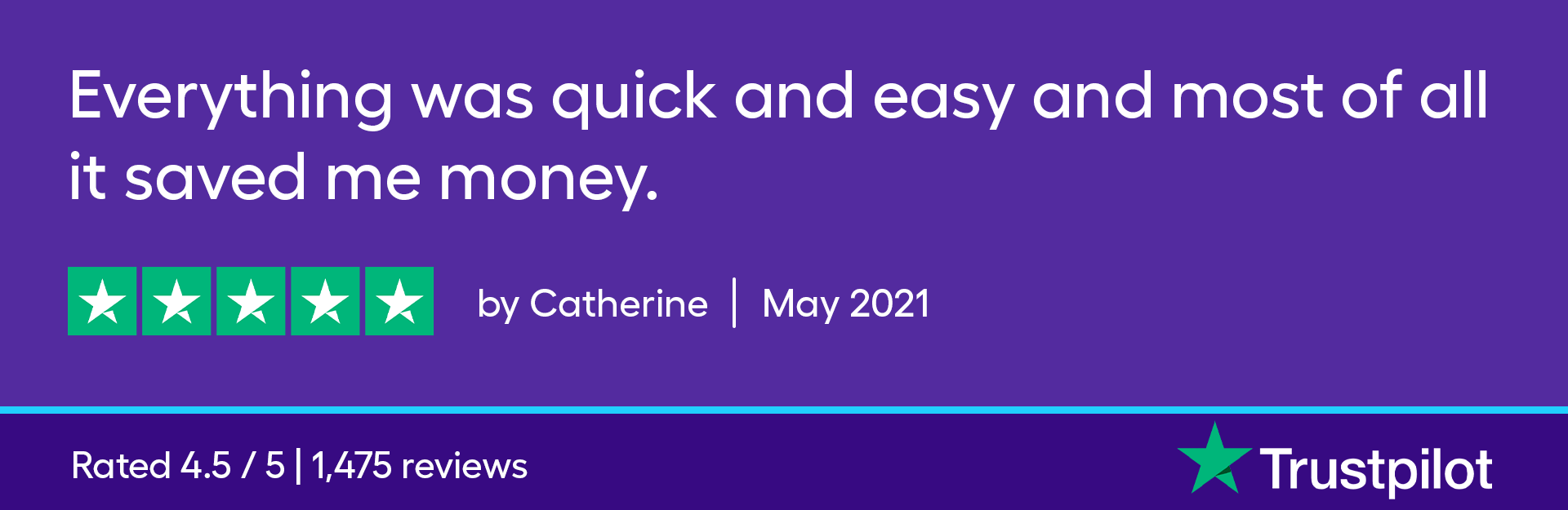 Everything was quick and easy, and most of all, it saved me money.