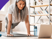 A woman working out on prednisone