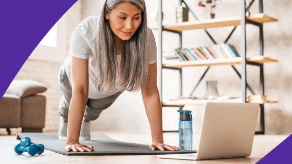 A woman working out on prednisone