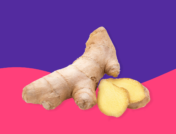 A piece of ginger represents ginger benefits