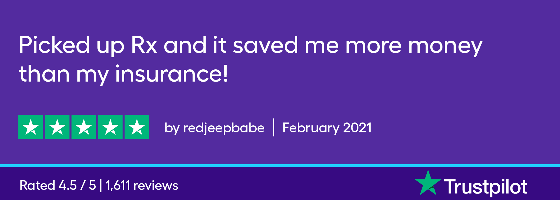  I picked up my Rx and SingleCare saved me more money than my insurance! 