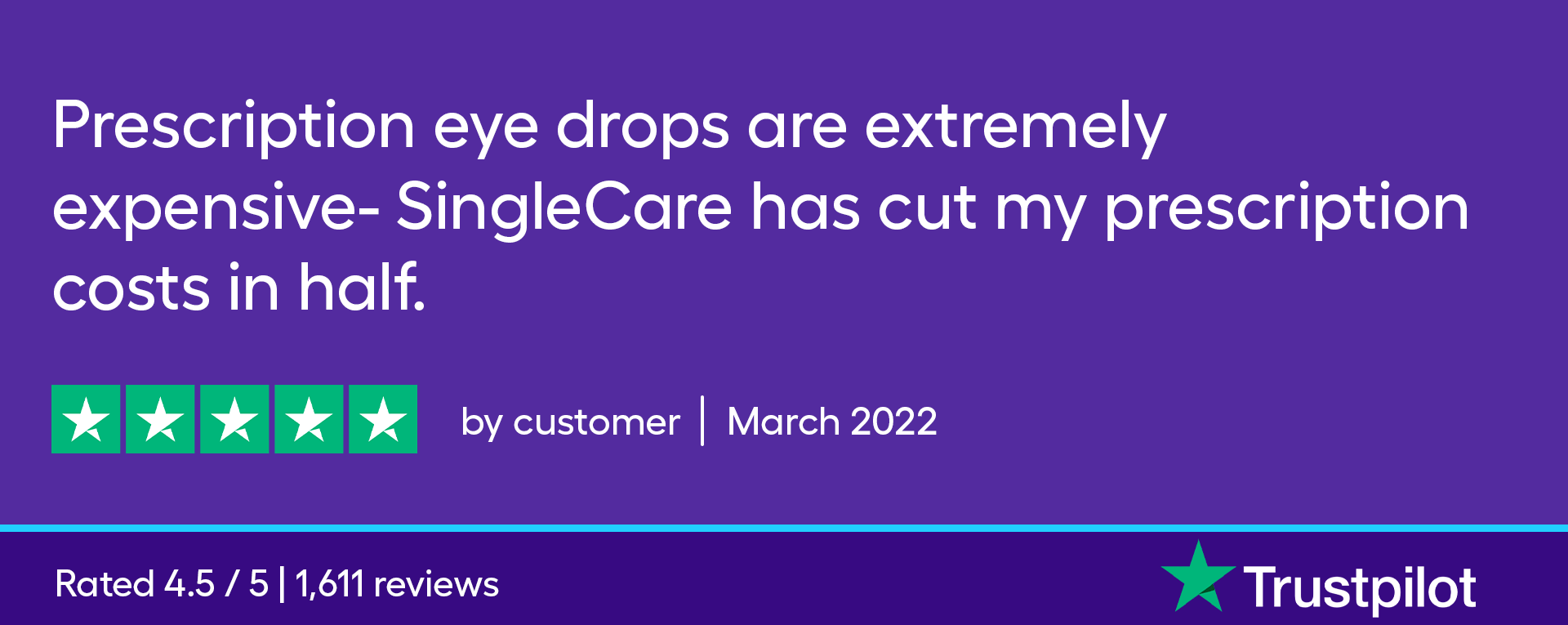 Prescription eye drops are extremely expensive- SingleCare has cut my prescription costs in half.