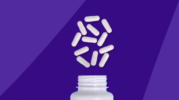 Rx pill bottle with spilled pills: Xarelto without insurance
