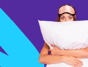 A woman holding a pillow represents Seroquel for sleep