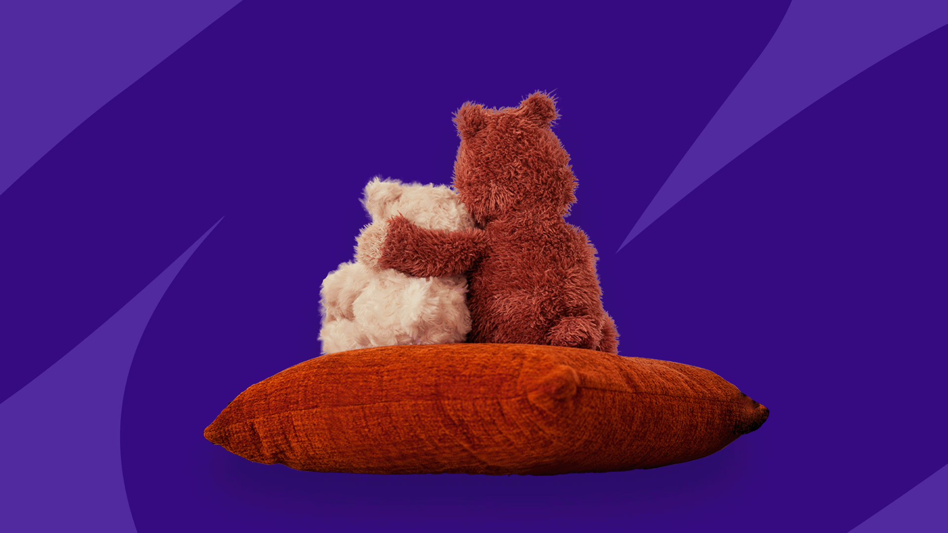 Two teddy bears hugging represents children's mental health