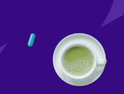 A pill and cup of matcha tea - Vyvanse and caffeine