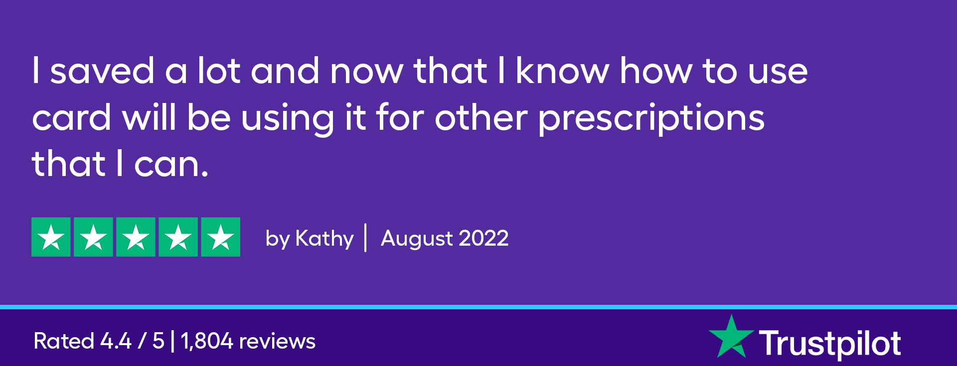 I saved a lot and now that I know how to use card will be using it for other prescriptions that I can.