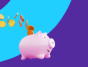 Piggy bank with gold coins - SingleCare reviews