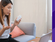 person with laptop and medication - remote pharmacy jobs