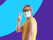 person with a bandaid over vaccine site - what to avoid after flu shot