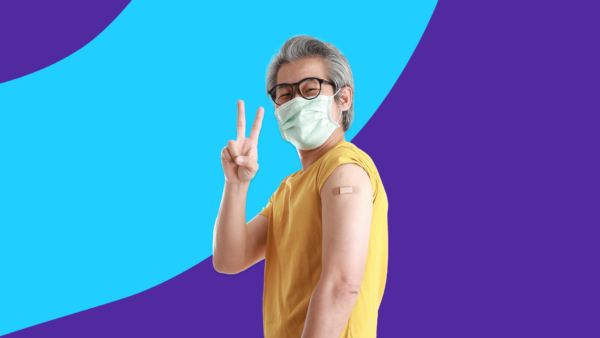 person with a bandaid over vaccine site - what to avoid after flu shot