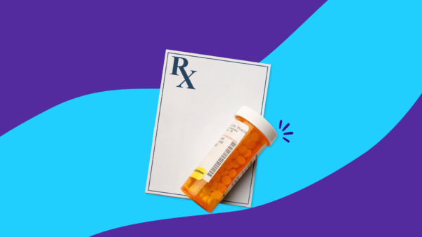 Rx pad with bottle of pills: Zoloft for anxiety