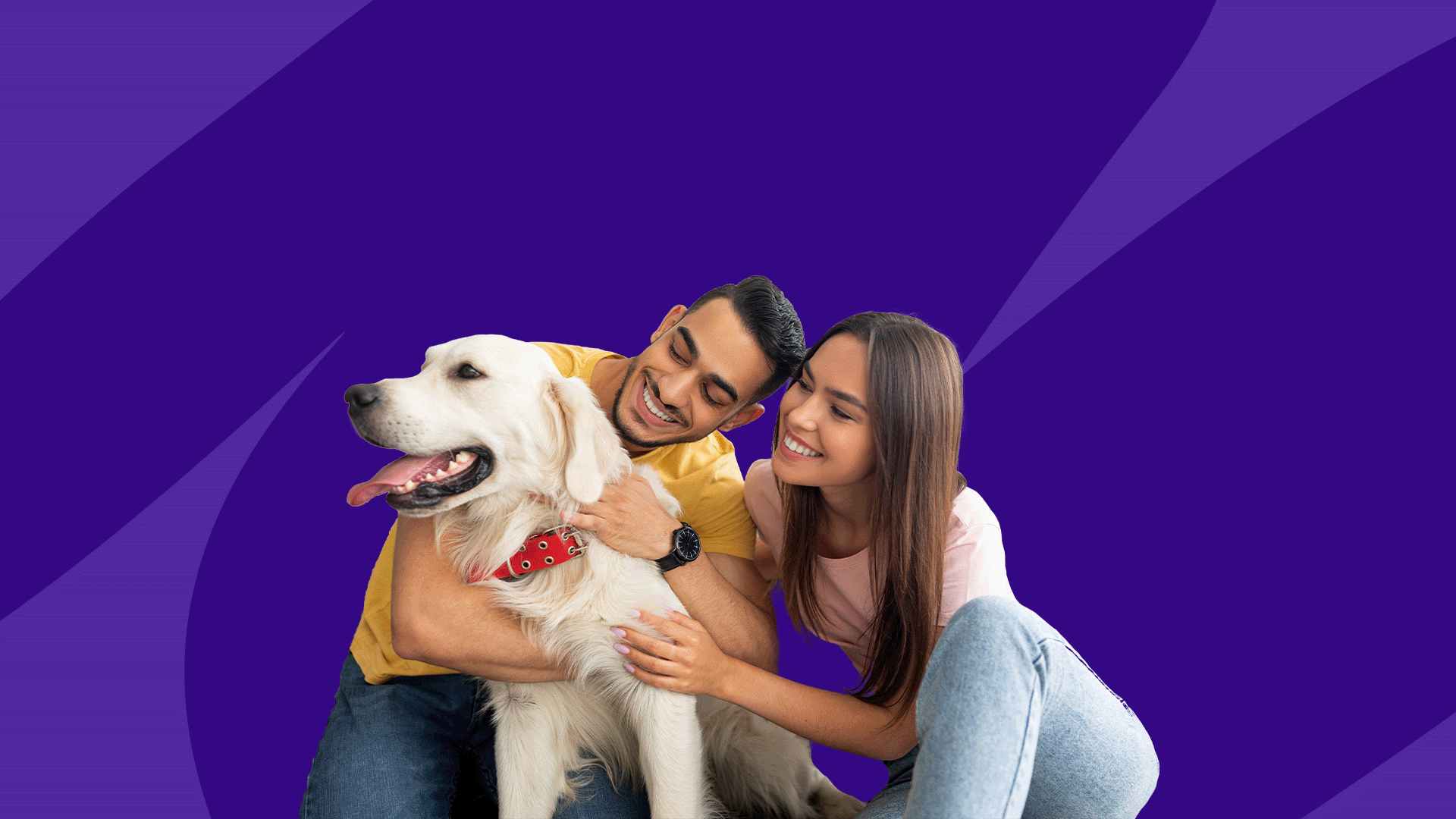 A couple with their dog - prednisone side effects in dogs