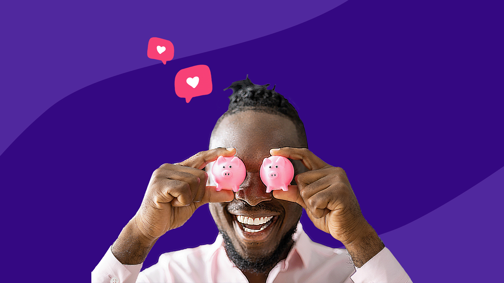 Person with two miniature piggy banks covering eyes - SingleCare reviews