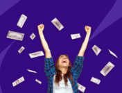 Person cheering - SingleCare reviews