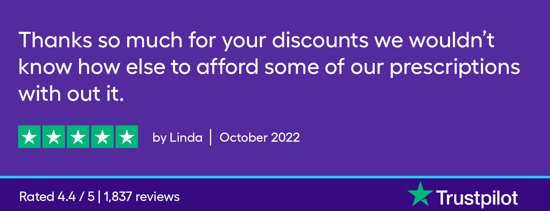 Thanks so much for your discounts we wouldn’t know how else to afford some of our prescriptions without it.