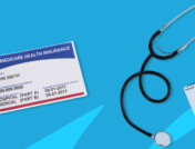 Medicare insurance card, stethoscope, and notebook: Medicare Part B costs
