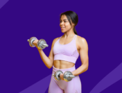 A woman with dumbbells - ADHD and exercise