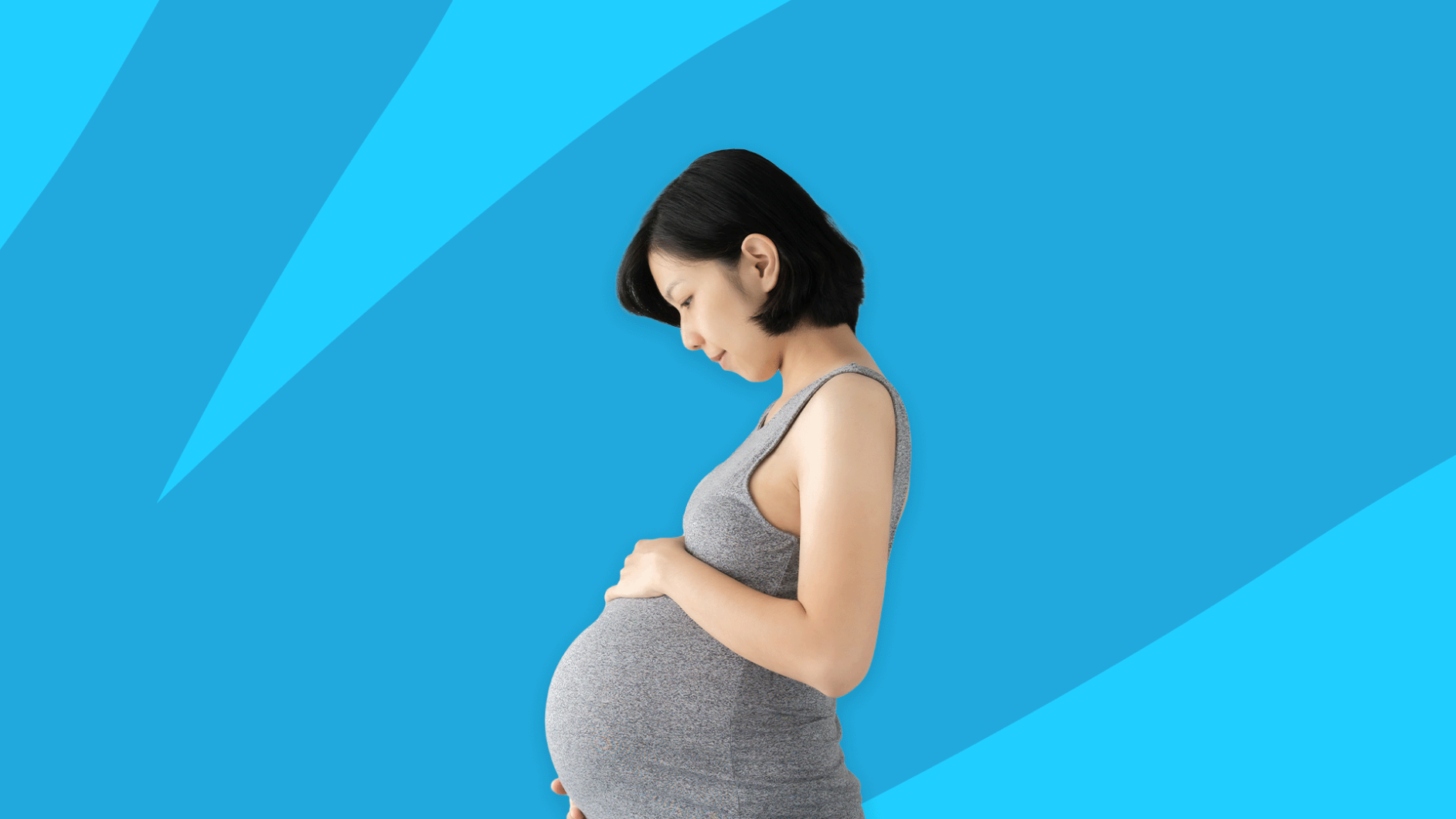 Pregnant woman's profile: Diastasis recti symptoms