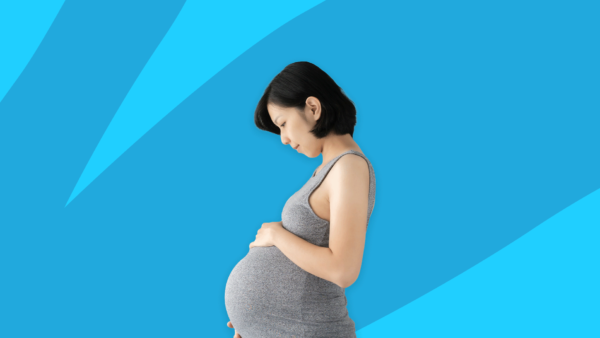 Pregnant woman's profile: Diastasis recti symptoms