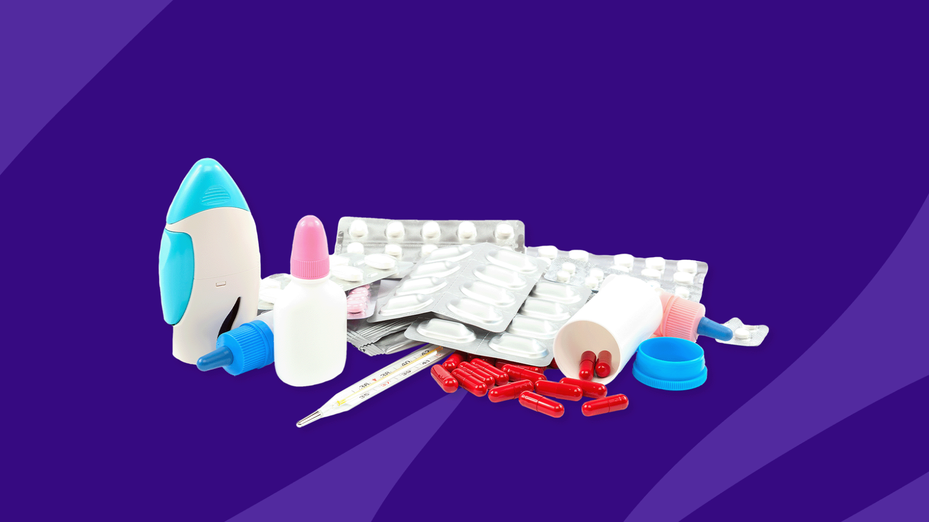 A group of pharmacy items — preparing for cold and flu season