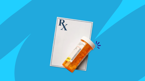 Rx pill bottle and prescription pad: Tzield
