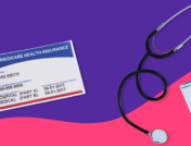 Medicare identification card with stethoscope: Medicare savings program