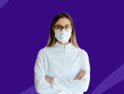 Pharmacist wearing face mask - how to prevent getting sick