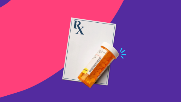 Pill bottle and Rx pad: UTI symptoms