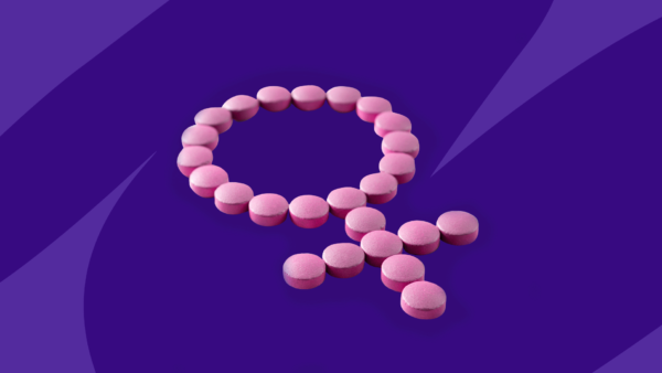 Rx tablets in the shape of a female sign: Yeast infection causes