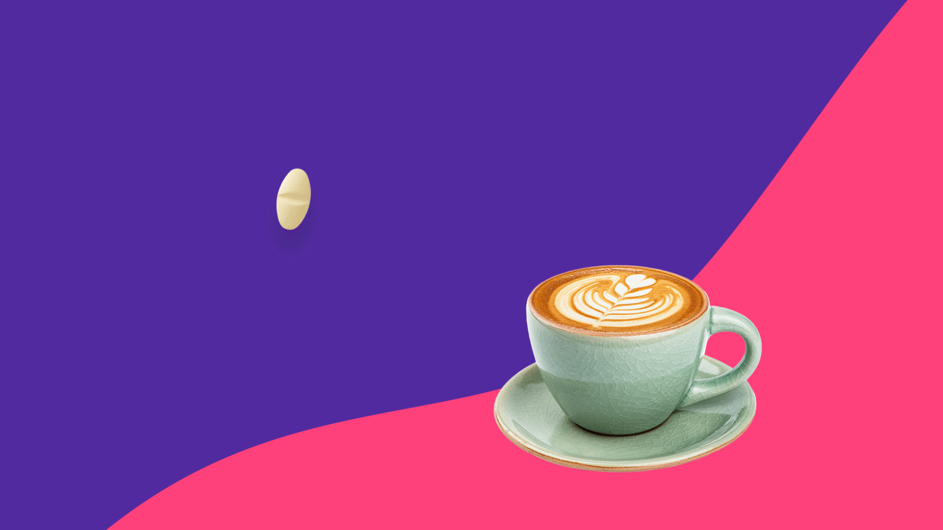 cappuccino next to tablet - pantoprazole and coffee