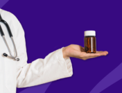 Medical professional holding Rx pill bottle: What causes eye twitching?