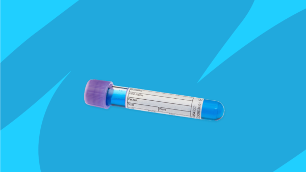 Blood test vial: Fasting blood sugar