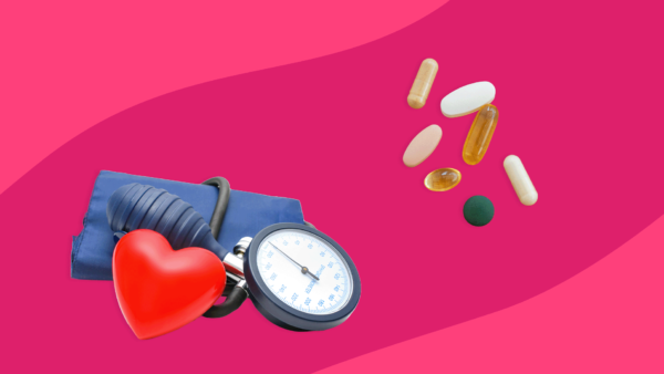 supplements next to a blood pressure cuff - supplements to lower blood pressure