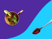 cocktail next to a spoonful of medicine _ DayQuil and alcohol