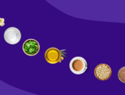 A wheel of foods represents a fatty liver diet