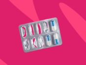 An almost empty pill package, waiting to finish antibiotics