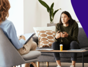 person talking to a counselor - anxiety screening