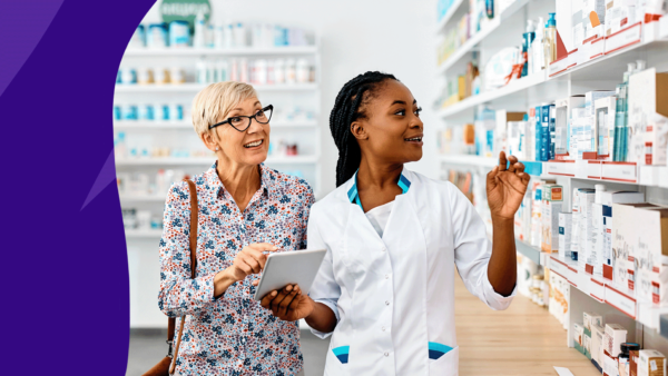 phamacist counseling a patient - women's health in the pharmacy