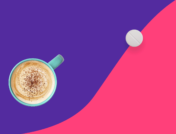 tablet next to a cappuccino - Wellbutrin and caffeine