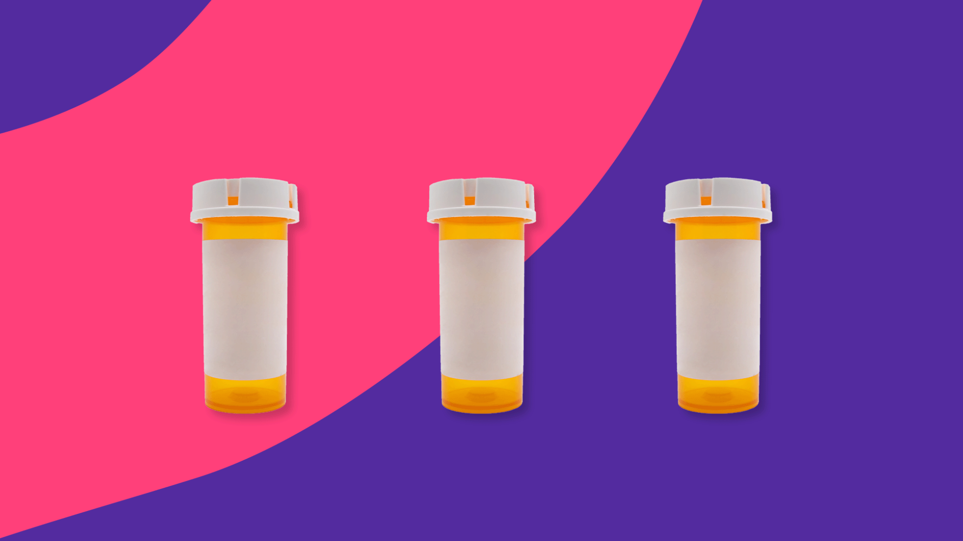 Three Rx pill bottles: Common blood pressure medications