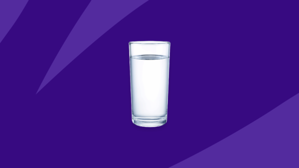 Glass of water: Dry mouth at night