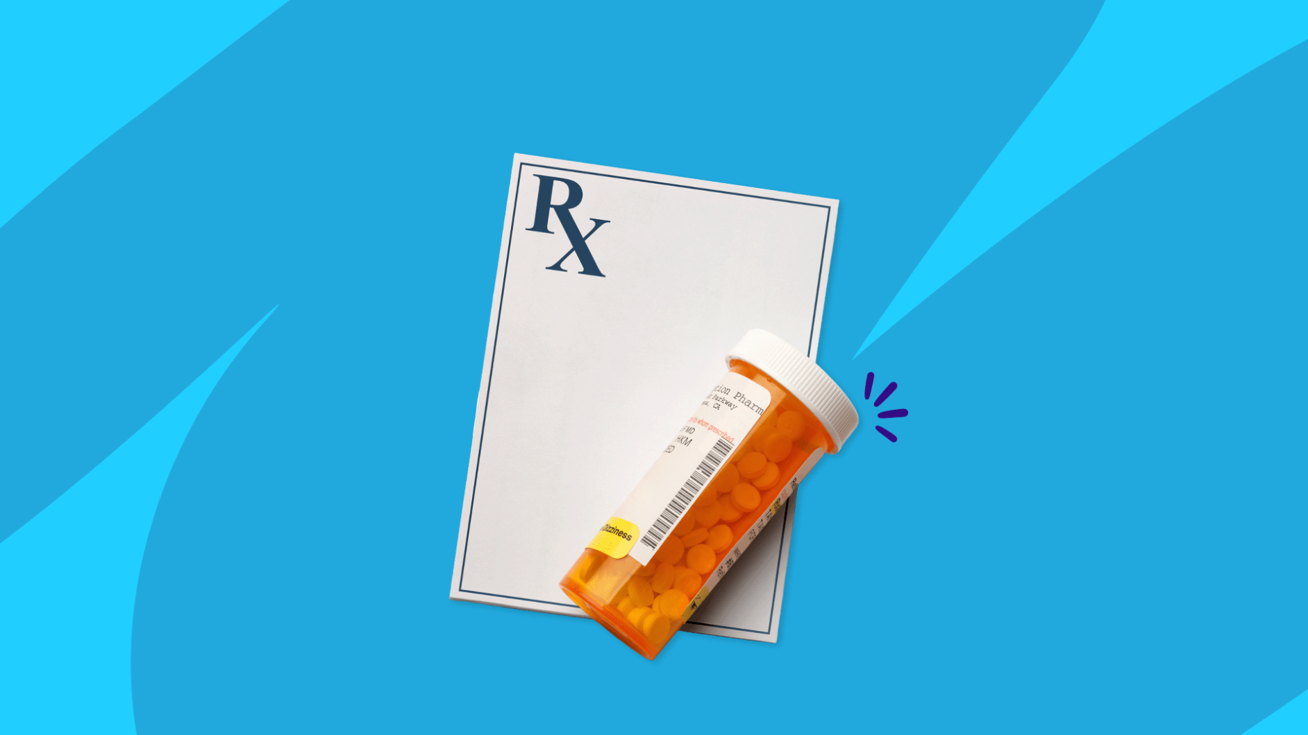 Rx prescription pad & Rx pill bottle: Generic Cialis