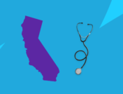 California state map and stethoscope: Guide to Medicaid in California