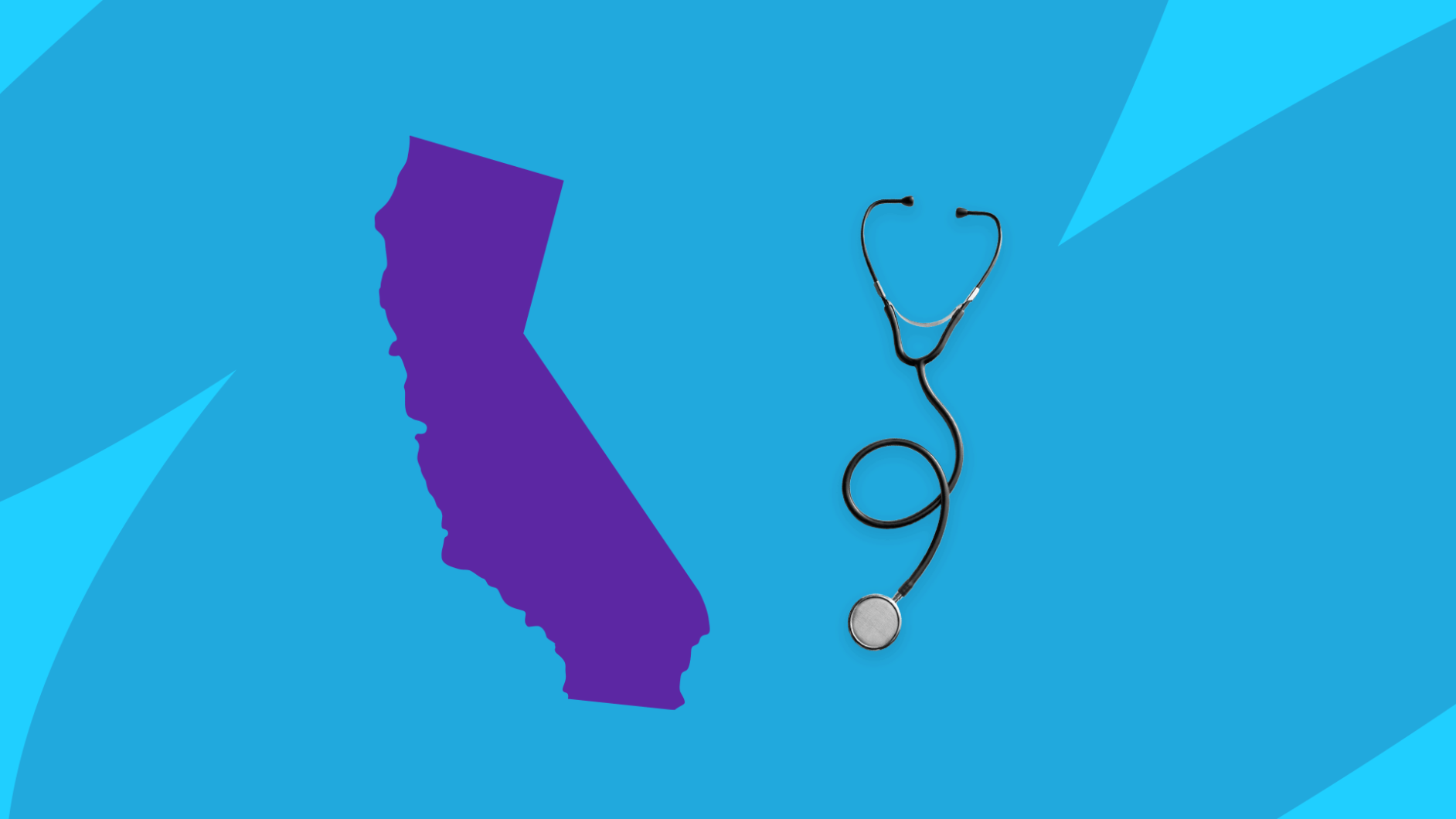 California state map and stethoscope: Guide to Medicaid in California