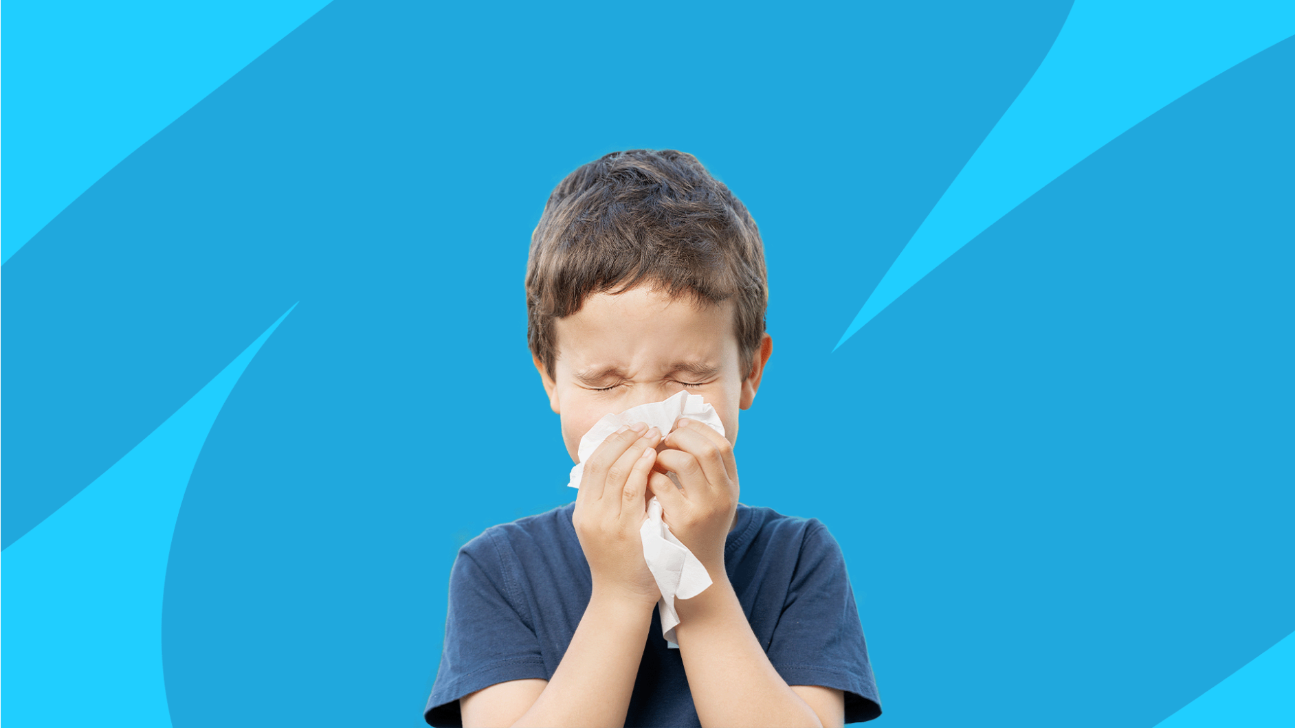 child blowing their nose - how to stop a runny nose