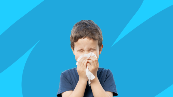 child blowing their nose - how to stop a runny nose