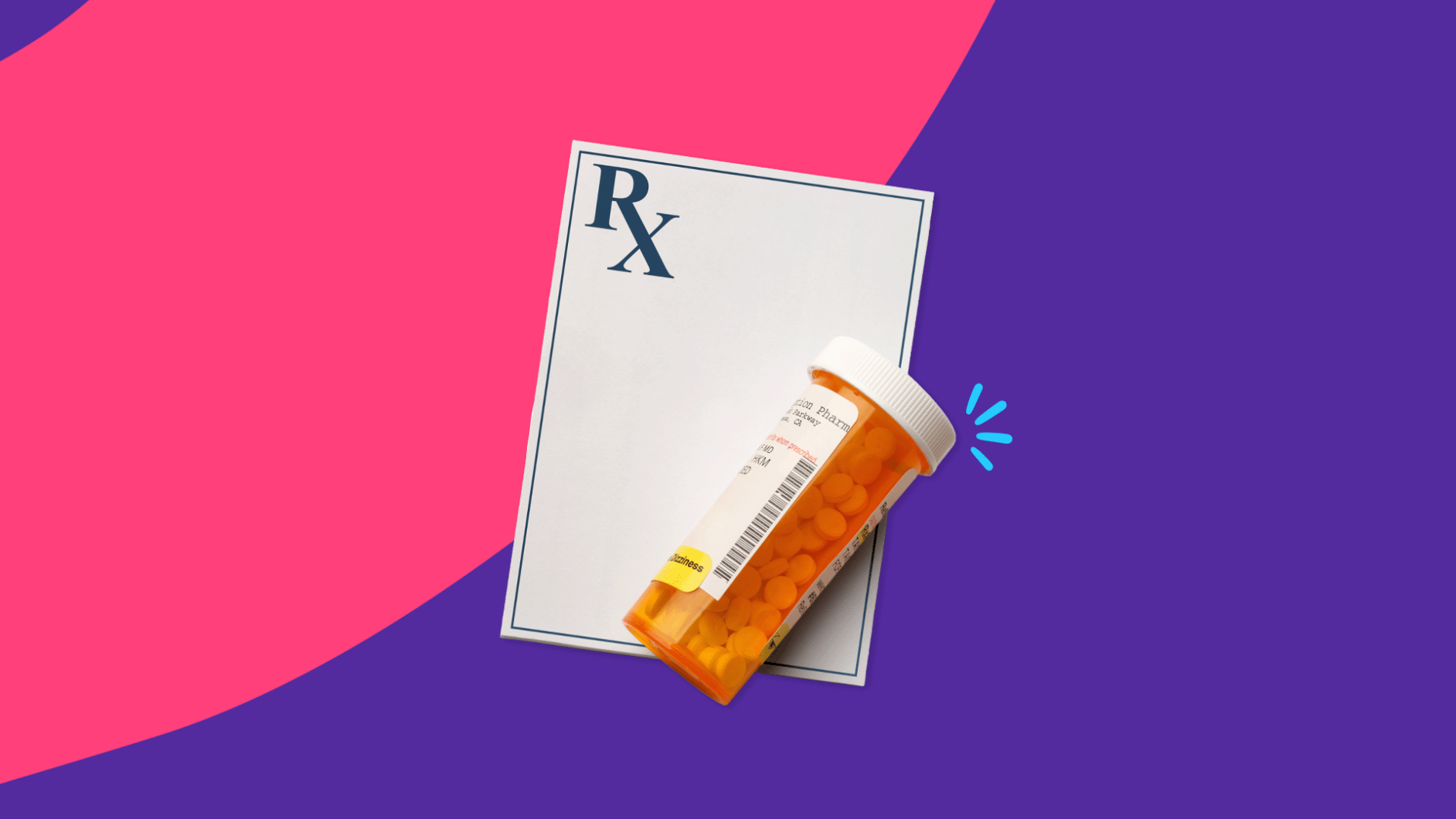 Rx prescription pad and Rx pill bottle: Gabapentin interactions