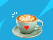 coffee mug with a heart design - coffee and cholesterol