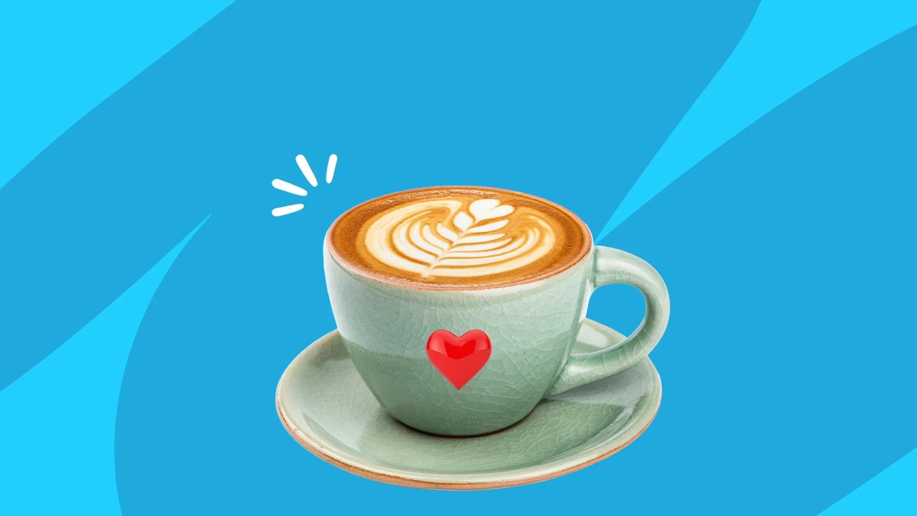 coffee mug with a heart design - coffee and cholesterol